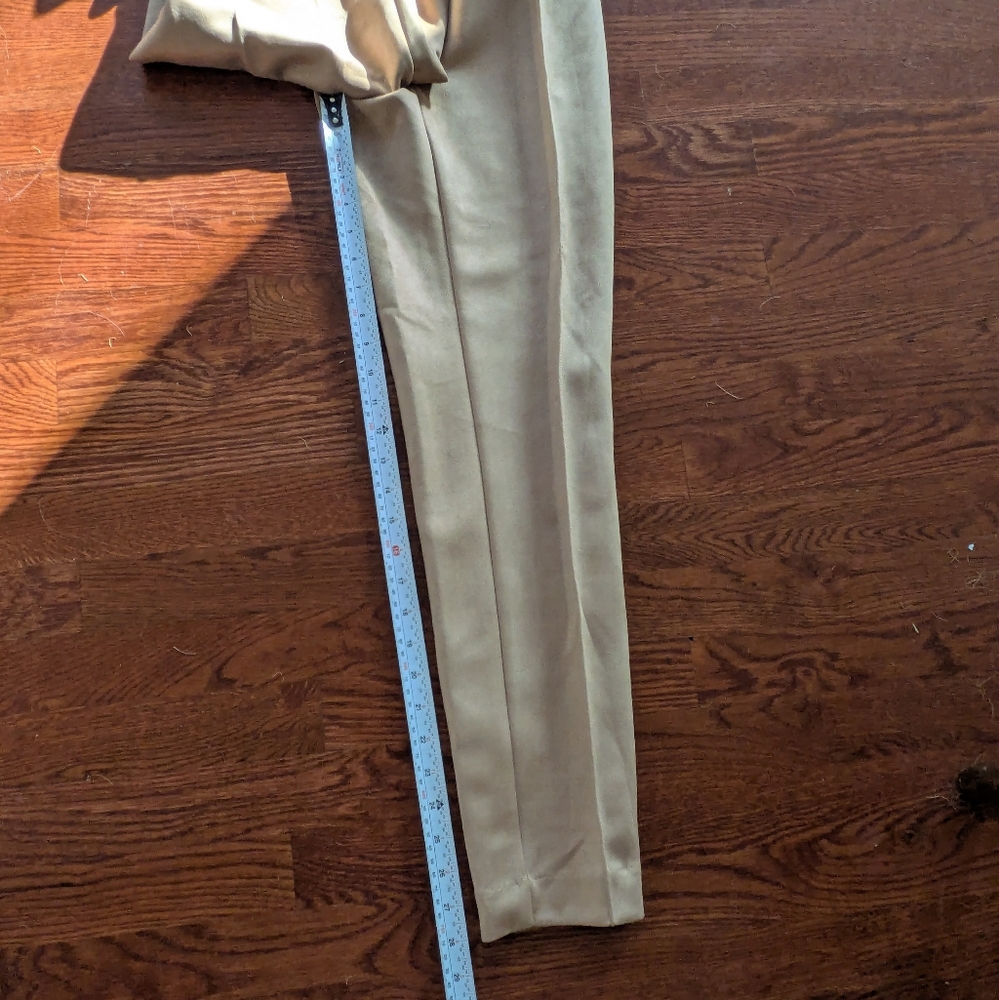 Anne Klein Faux Suede Pull On Pants Cream Small NWOT - Picture 3 of 6